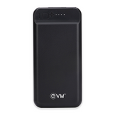 EVM Encharge Power Bank 10000mAh - Compact Power with Dual USB Output Ports - 1 Type C, 1 Micro USB Input Port - Compatible for Smartphone and Other Devices (EVM-P0109_Black,white)